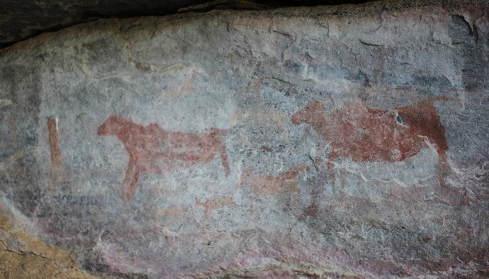 Mhondoro Safari Lodge and Villa, Bushmen Painting Rock art excurson experience